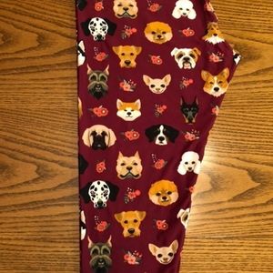 Dog printed lularoe one size leggings